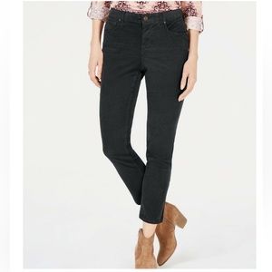 NWT Style & Co. Tummy Control Corduroy Pants, Carbon Grey, Size 10 Petite